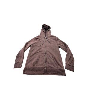 Sonoma Life+Style Womens Medium Brown Full Zip Hoodie Jacket Cotton & Polyester